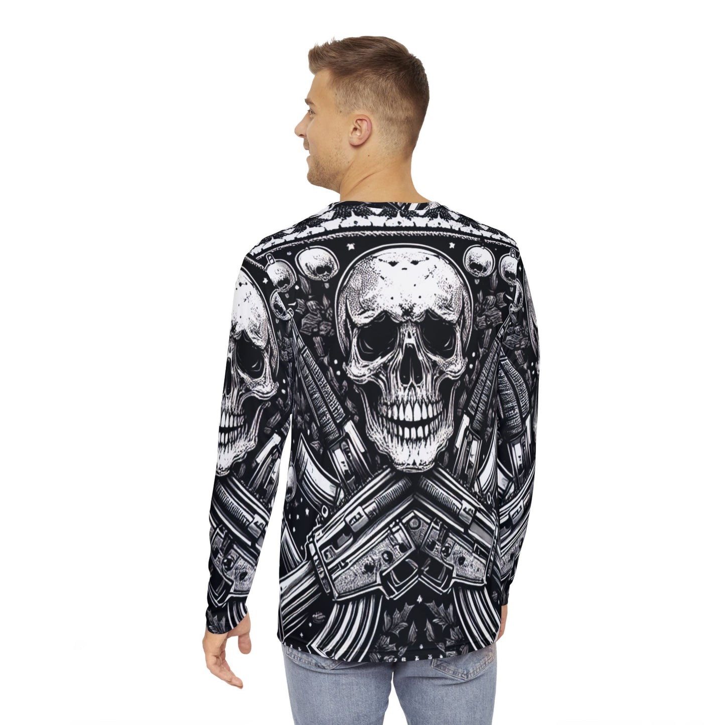 Skull and Guns Christmas Sweater/Long Sleeve Shirt