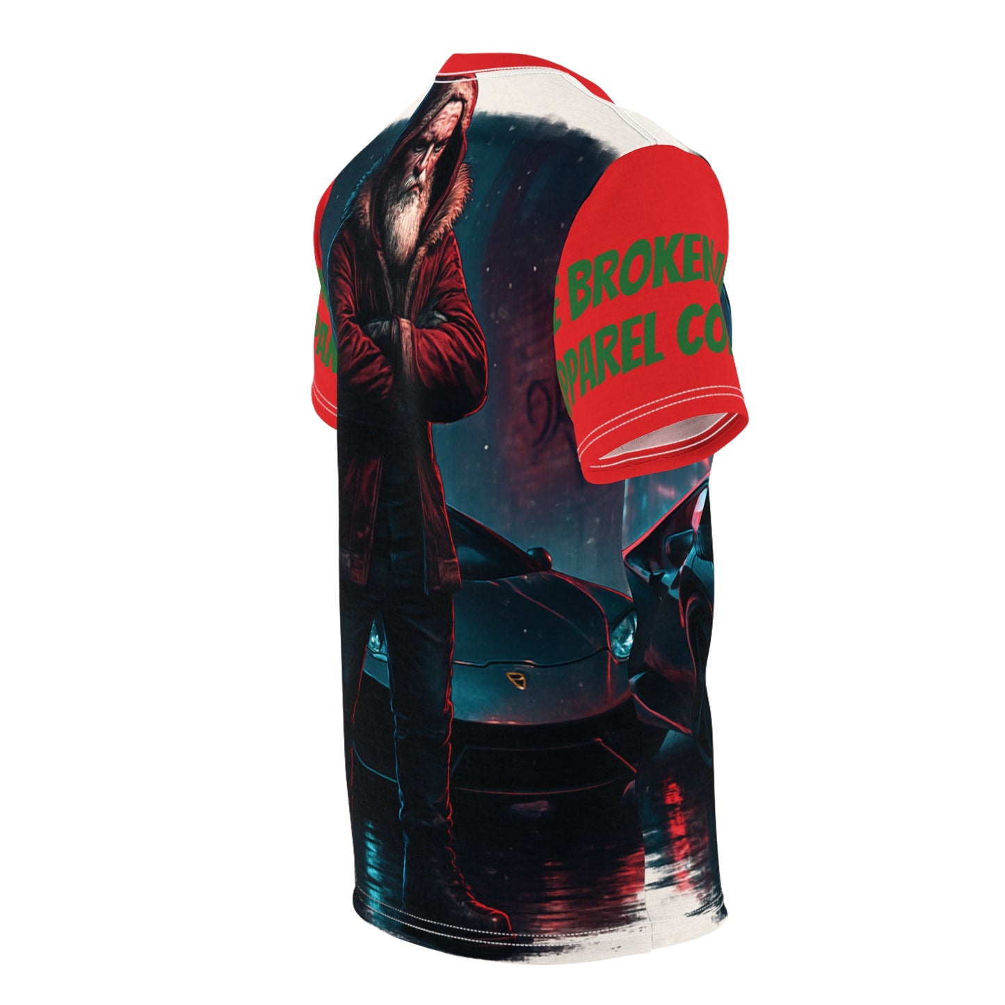 Santa Modern Sports Car Tee — Christmas Collection