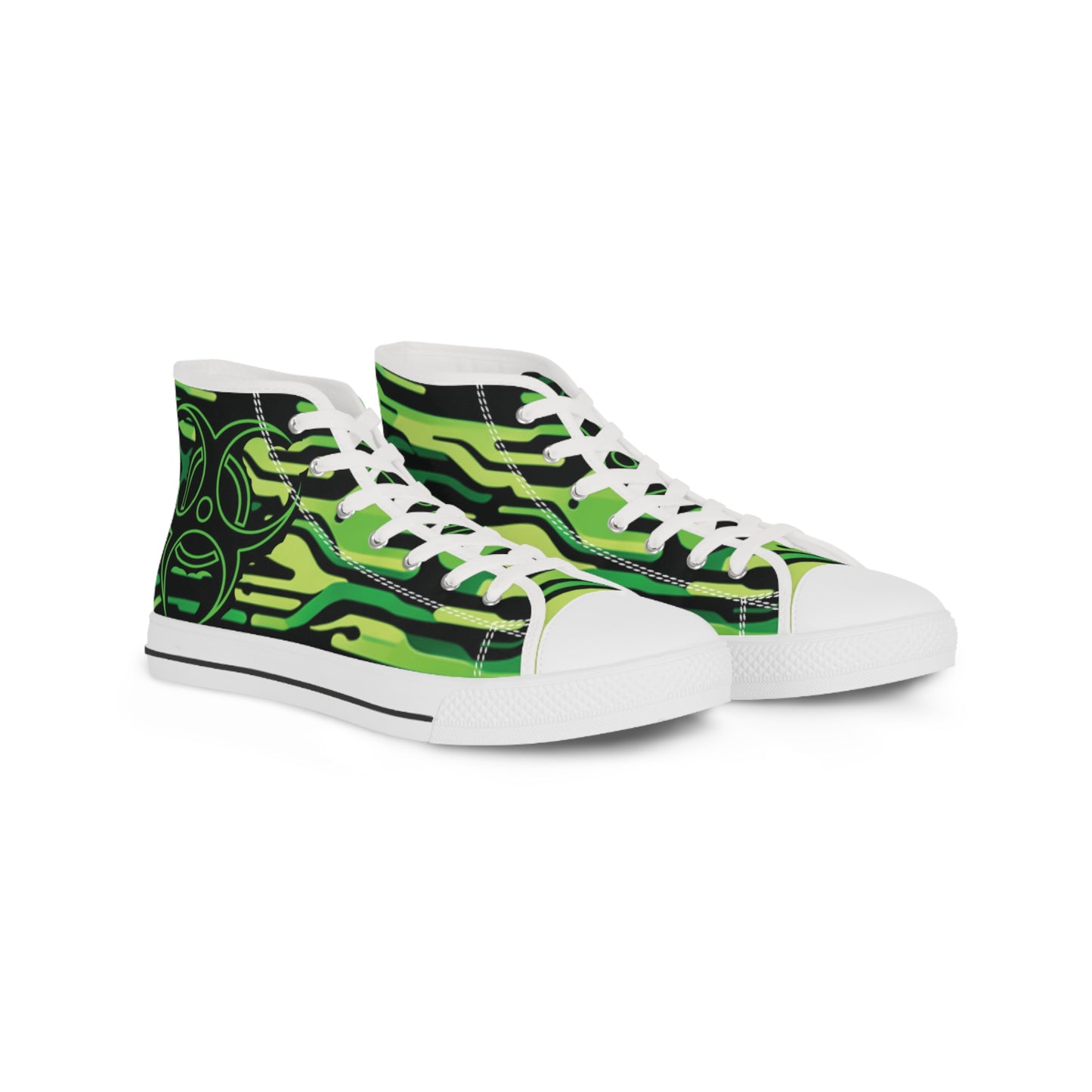 Anti-Bio-Hazard Green Men's High Top Sneakers