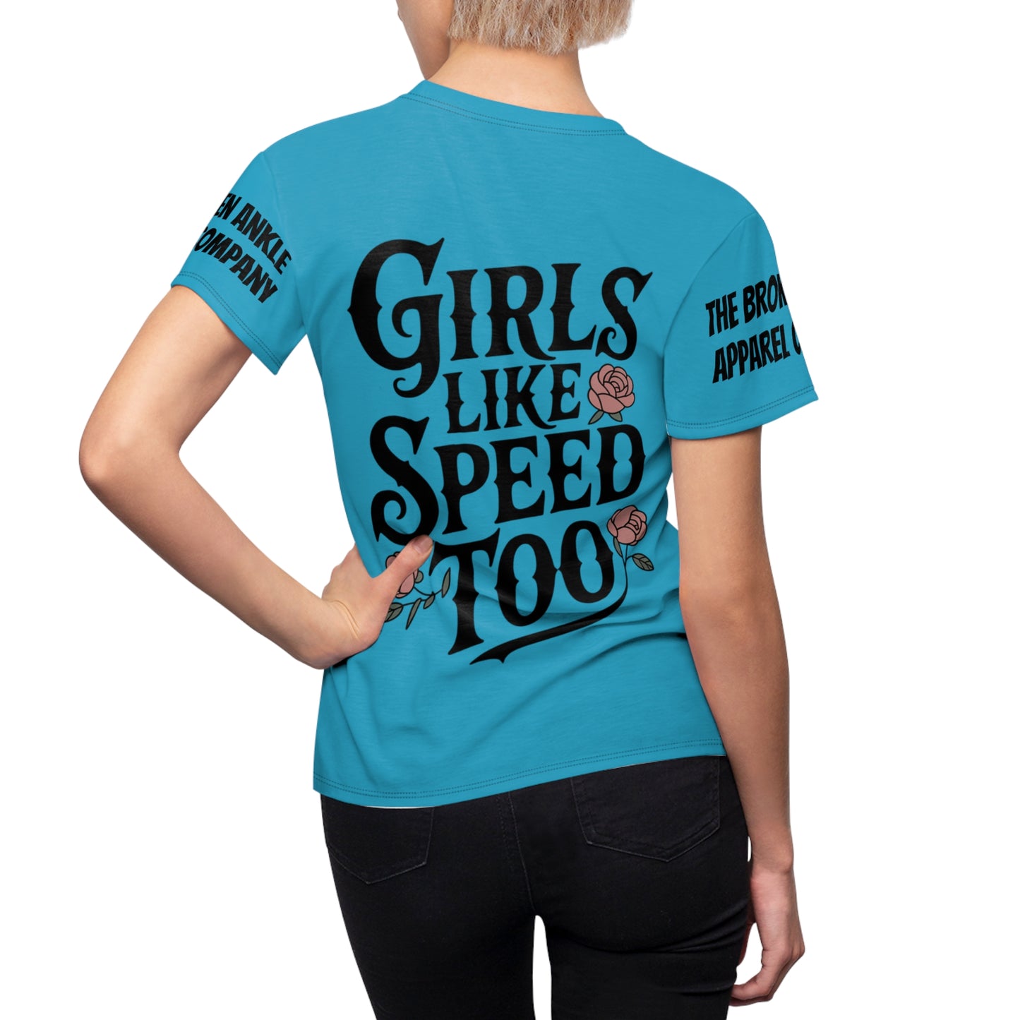 Girls Like Speed Too Teal