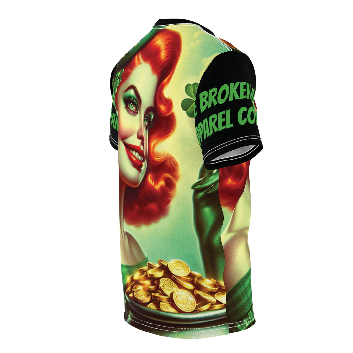 Lucky Redhead Holding Pot of Gold