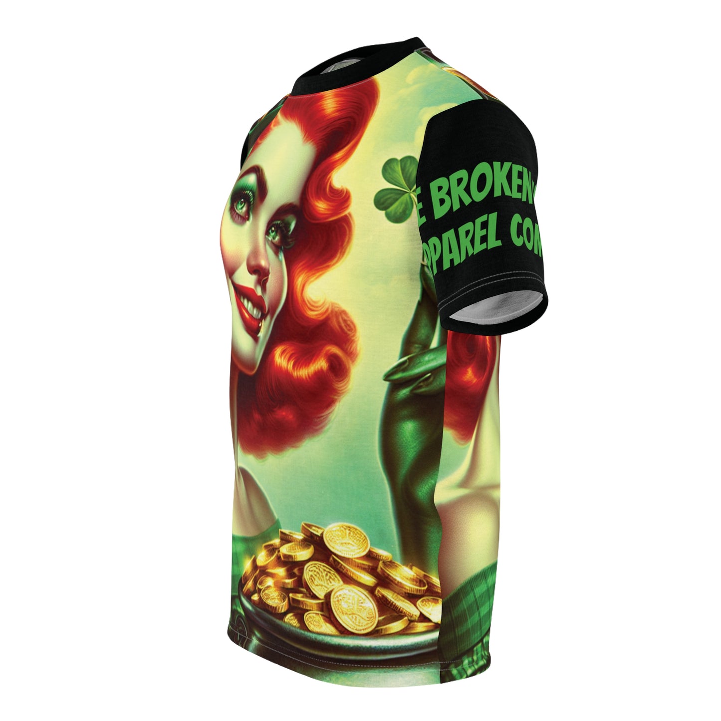 Lucky Redhead Holding Pot of Gold
