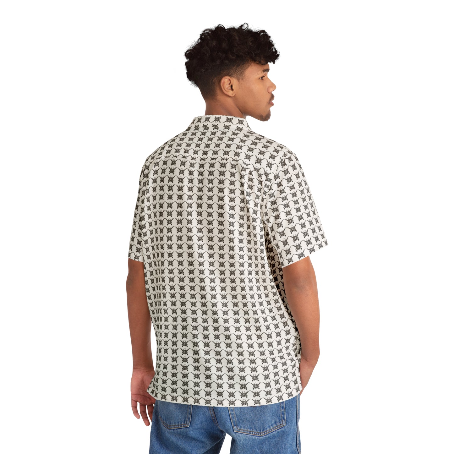 Crossed ARs Button Up Shirt (White)