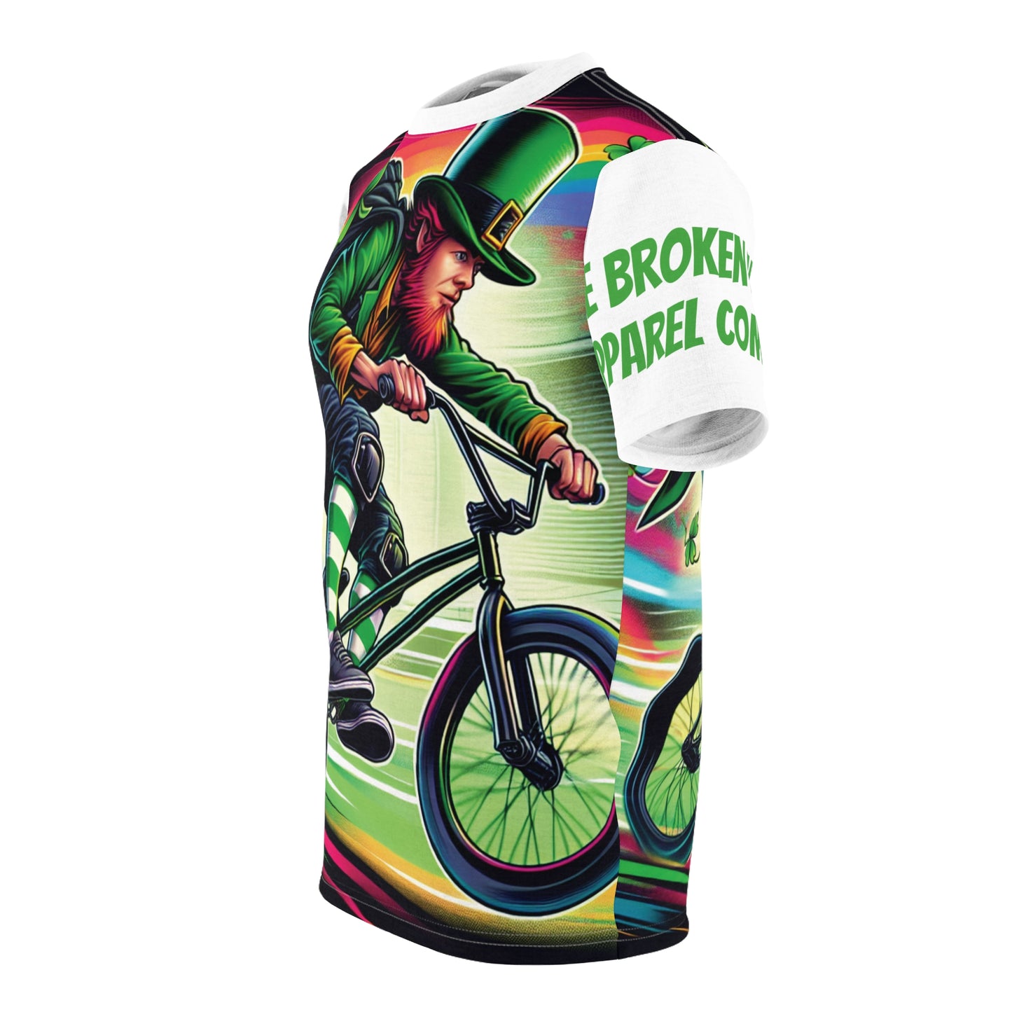 Leprechaun on BMX bike