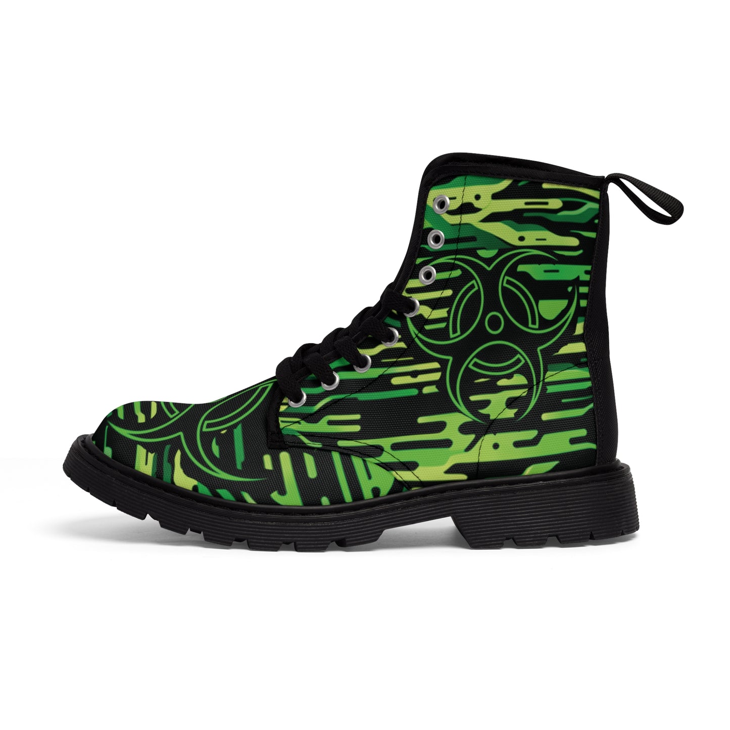 Anti-Bio-Hazard Green Men's Canvas Boots