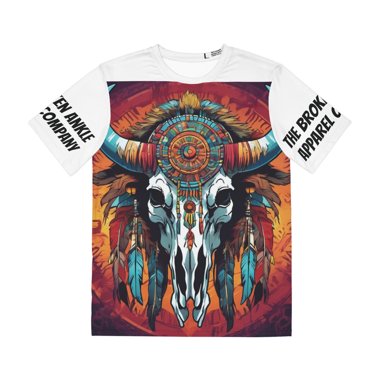 Full Covered Buffalo Skull Men's Polyester Tee