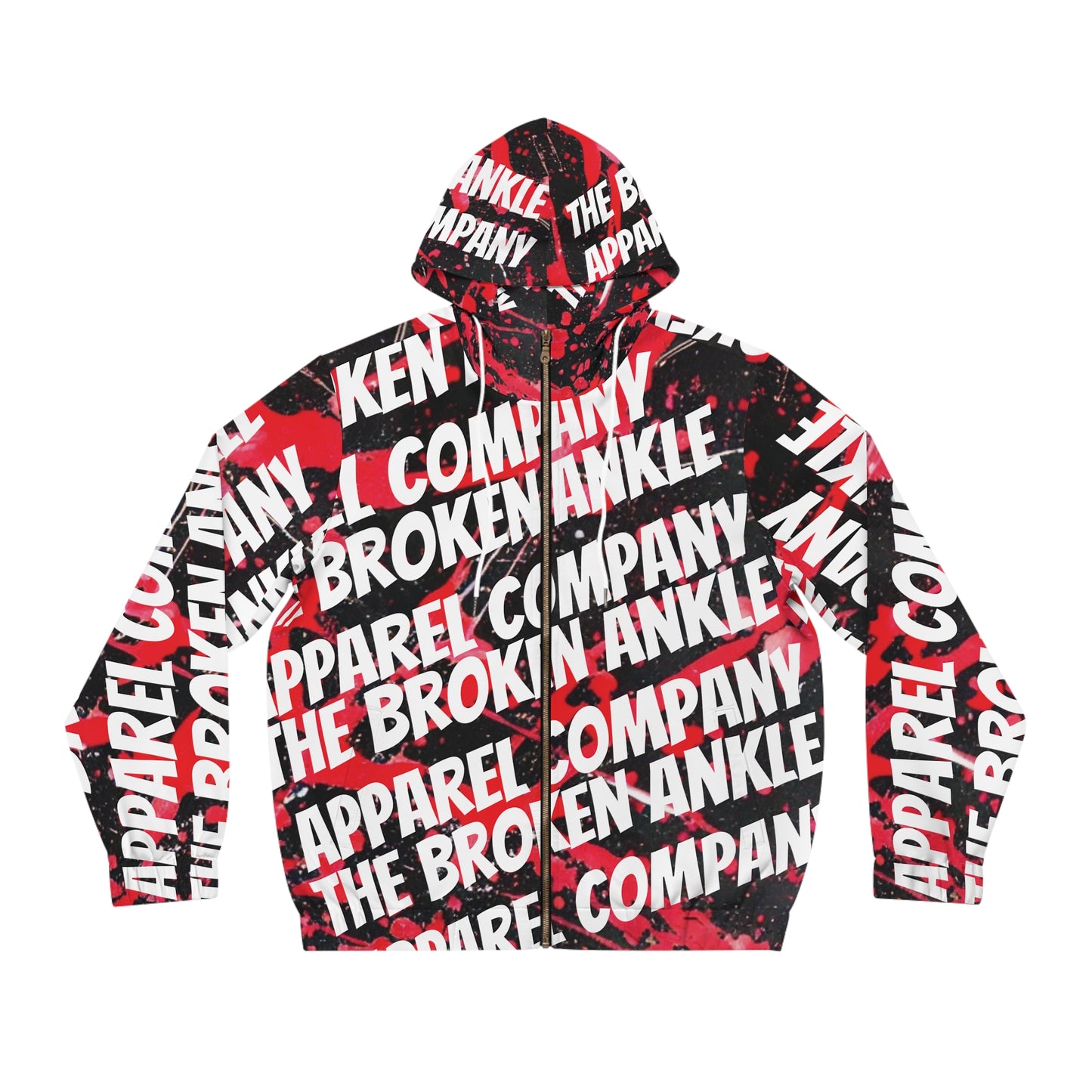 Logo All Over Full-Zip Hoodie