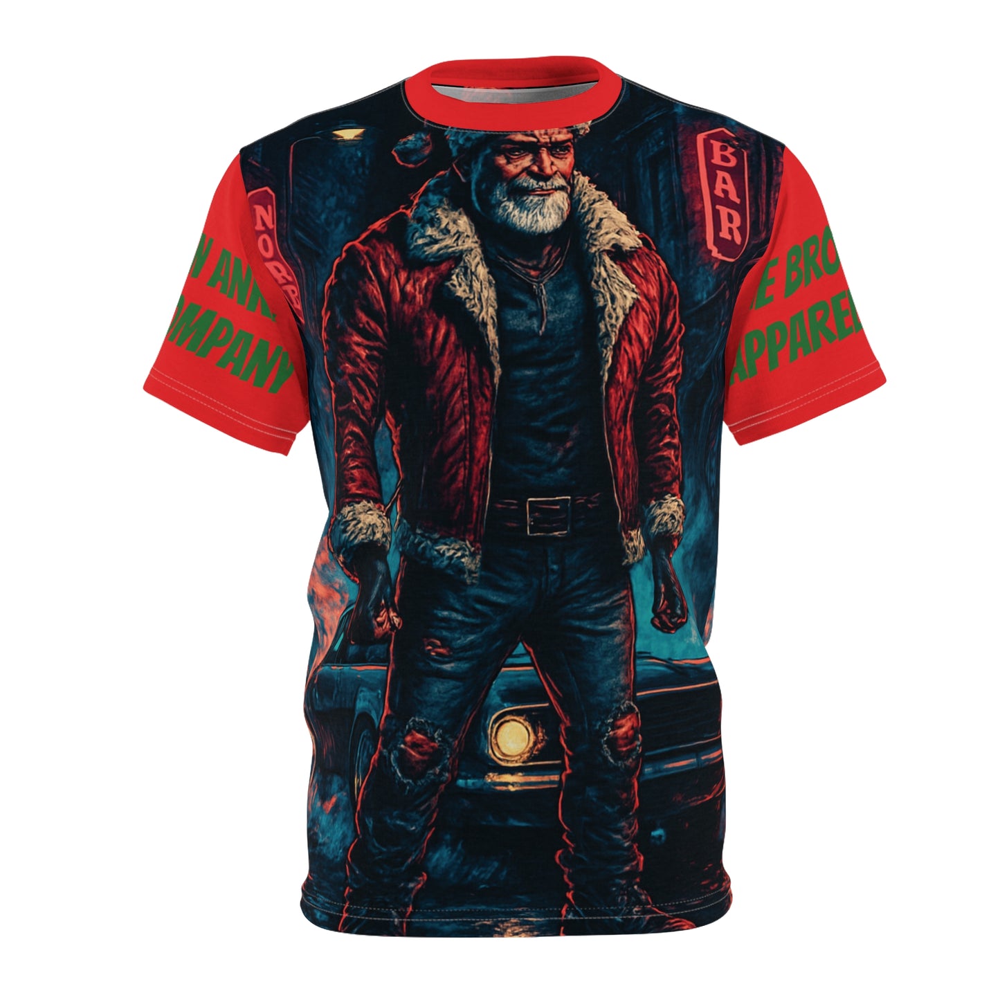 Santa Muscle Car Tee — Christmas Collection