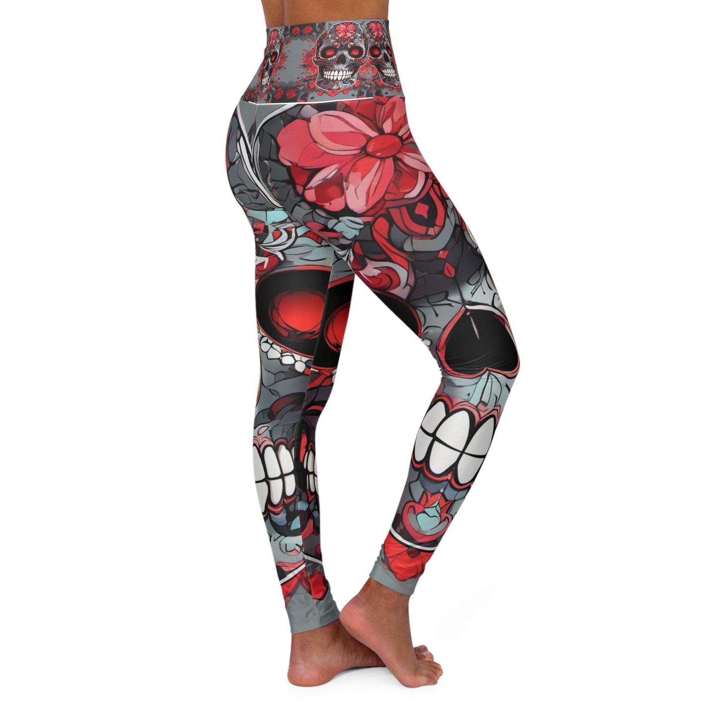 High Waisted Candy Skull Leggings