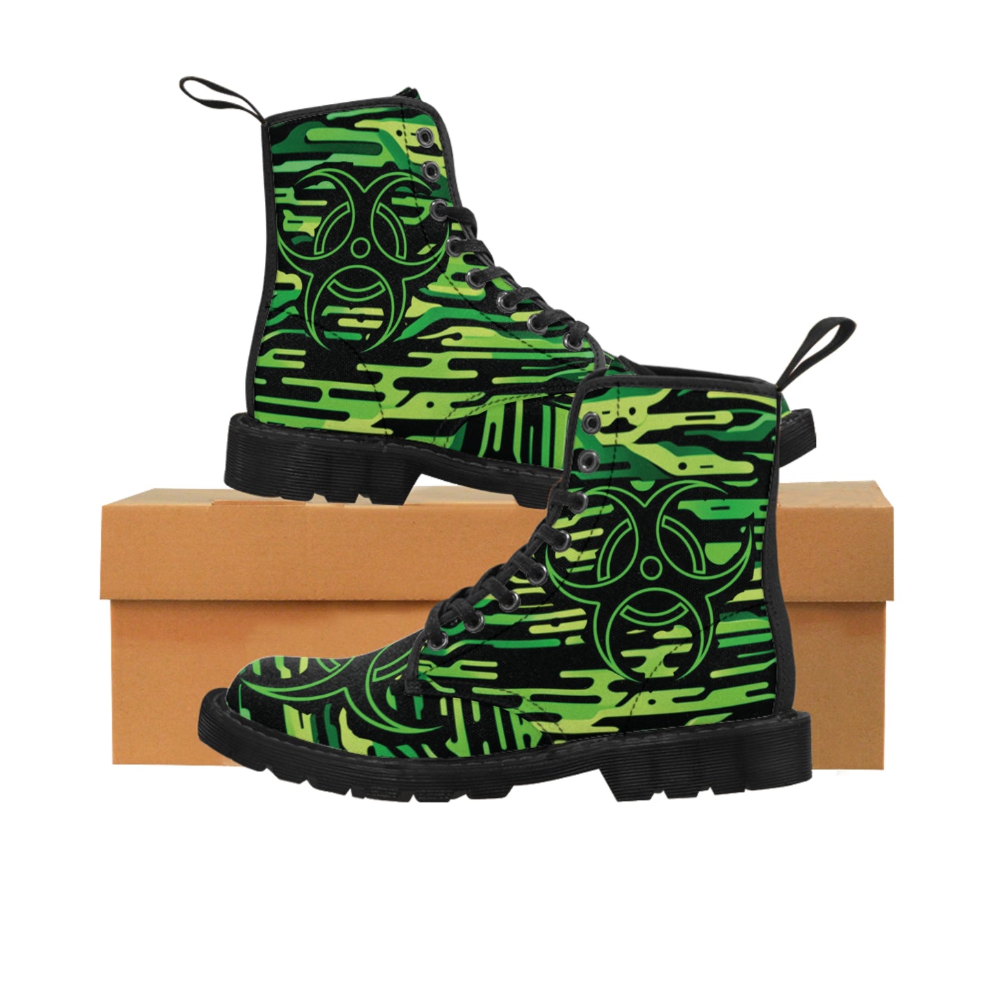 Anti-Bio-Hazard Green Men's Canvas Boots