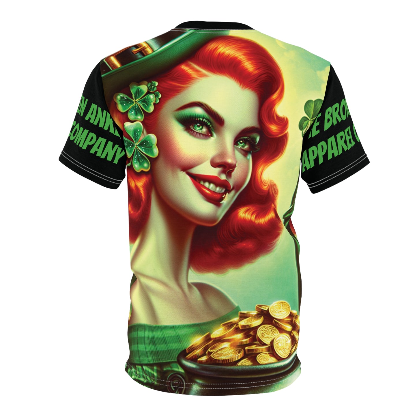 Lucky Redhead Holding Pot of Gold