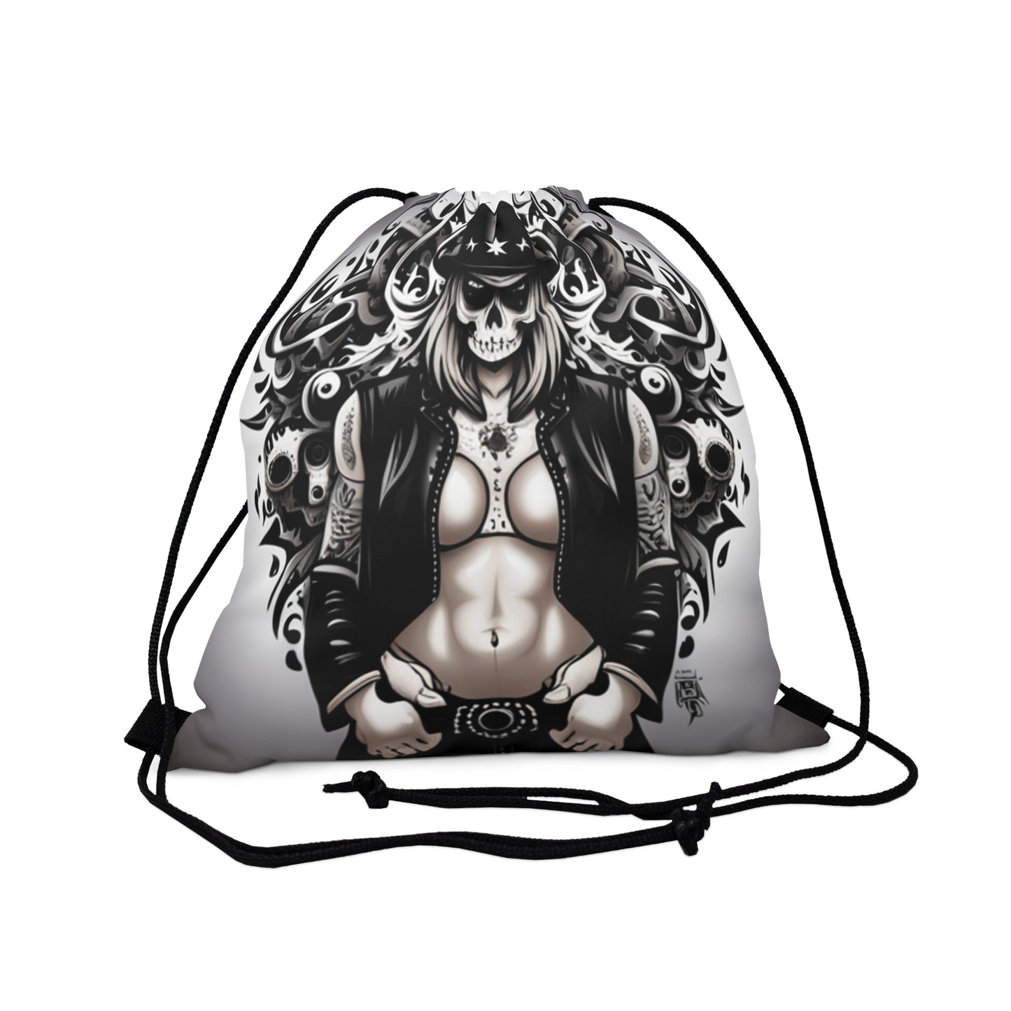 SkullLady Drawstring Bag