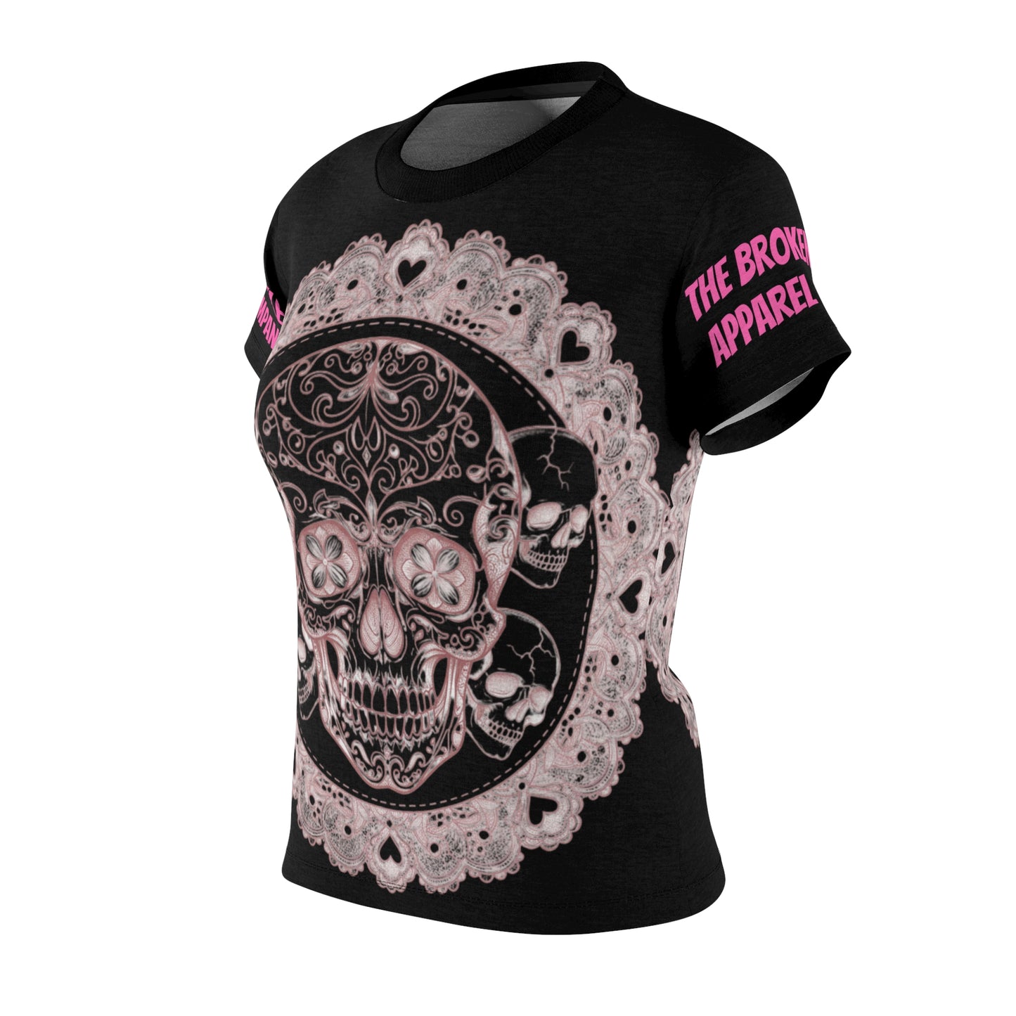 Pink Skull Lace Tee