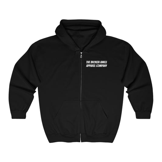 Logo Black Full Zip Hooded Sweatshirt