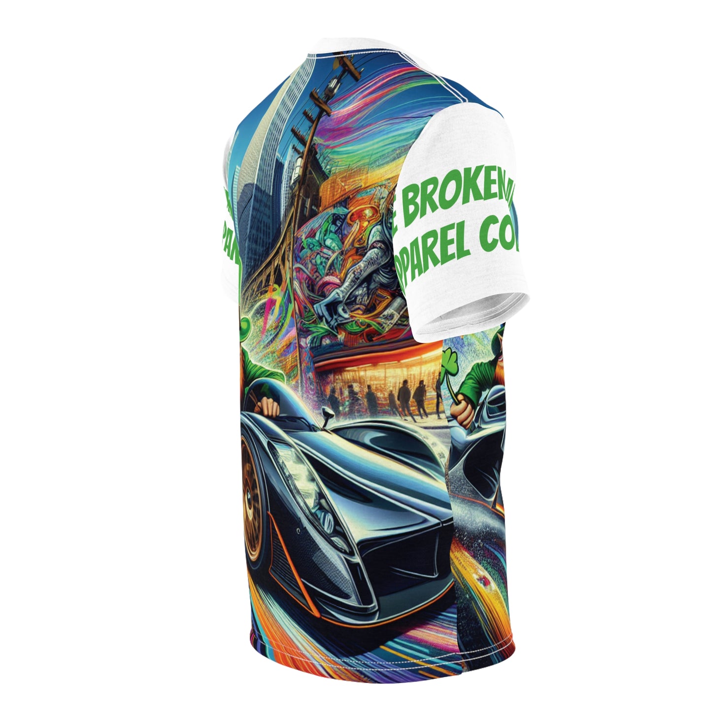 Leprechaun in a Modern Race Car