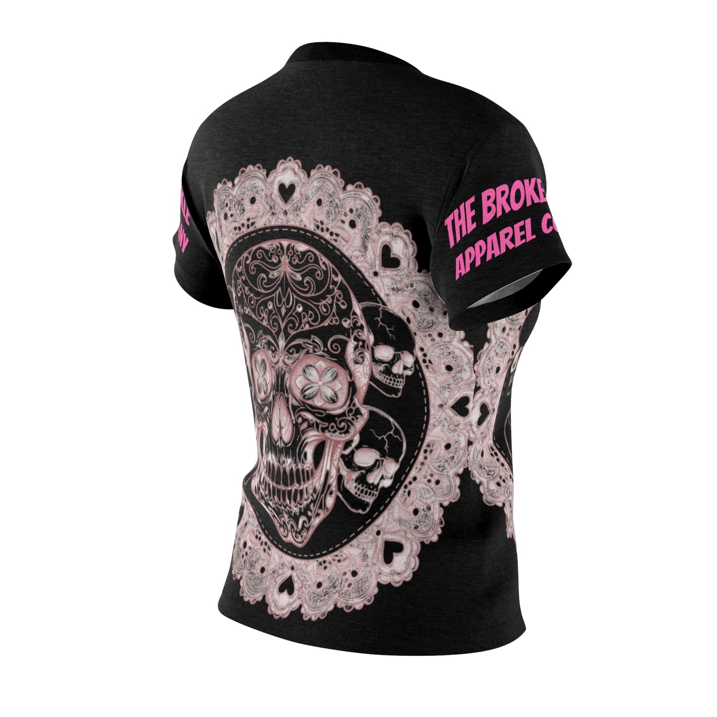 Pink Skull Lace Tee