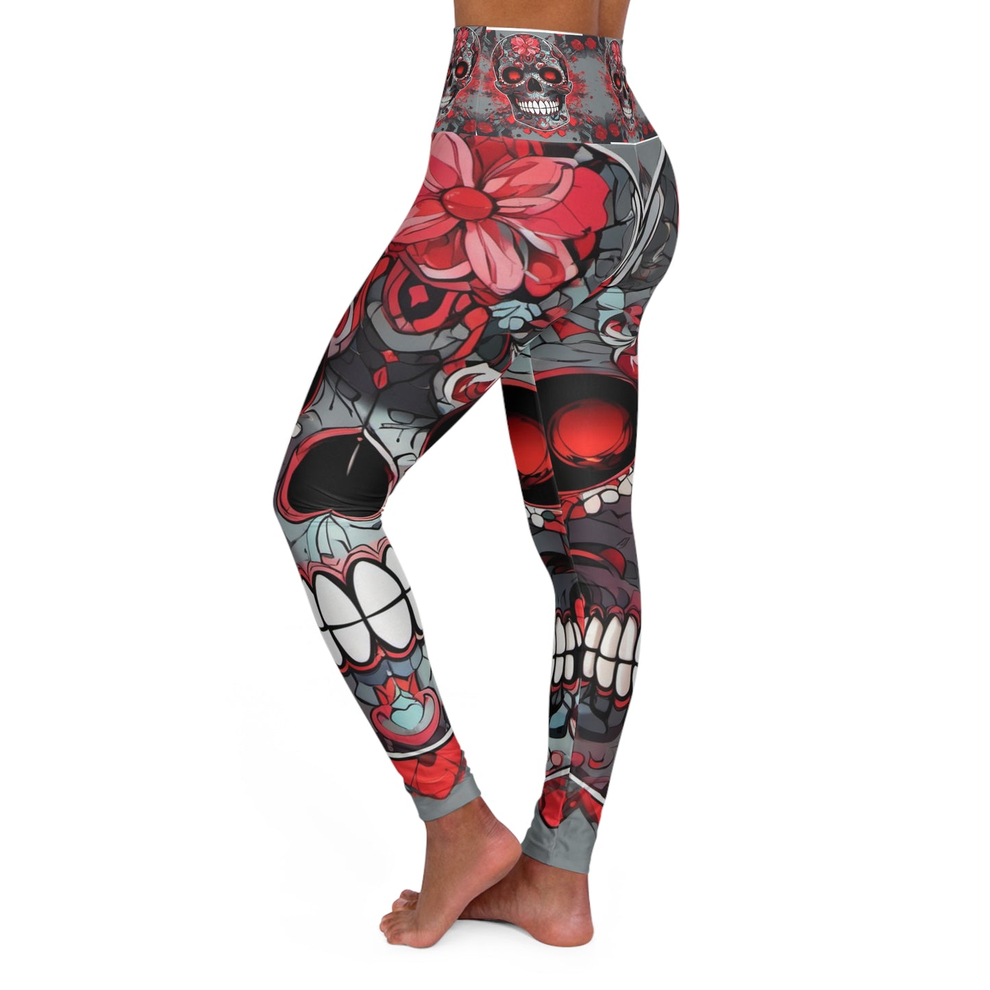 High Waisted Candy Skull Leggings