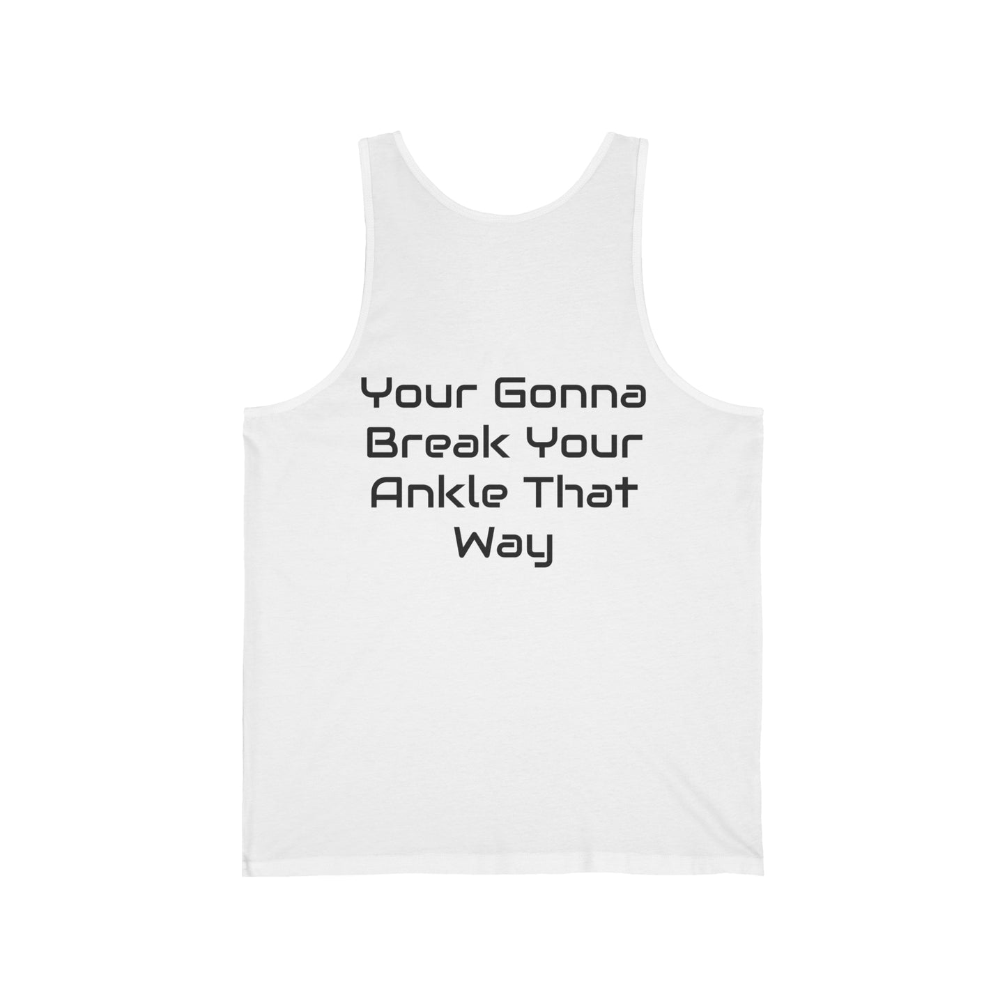 Logo/Slogan White Jersey Tank