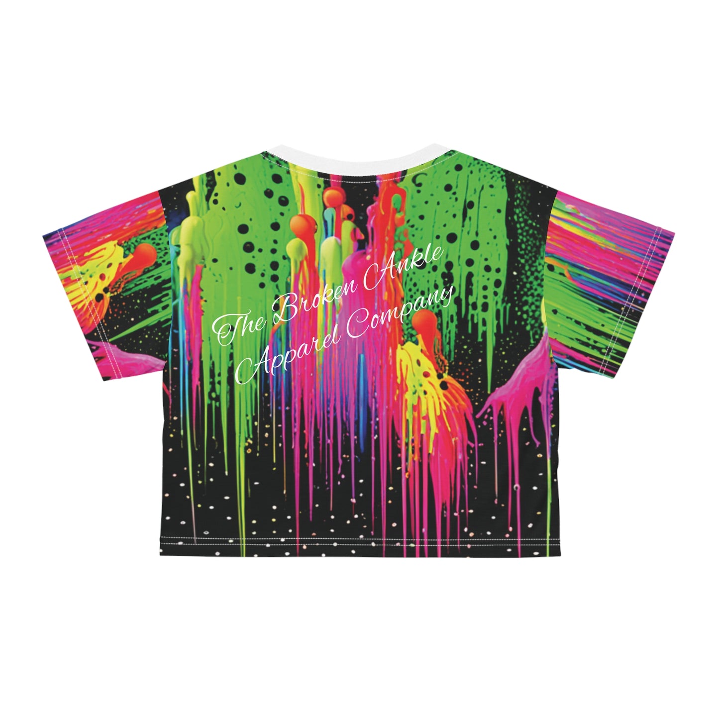 Neon Paint Woman Crop Tee