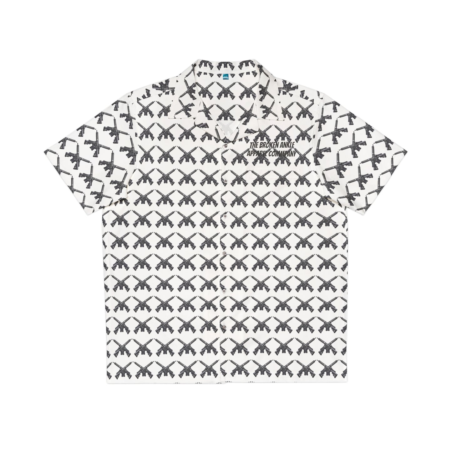 Crossed ARs Button Up Shirt (White)