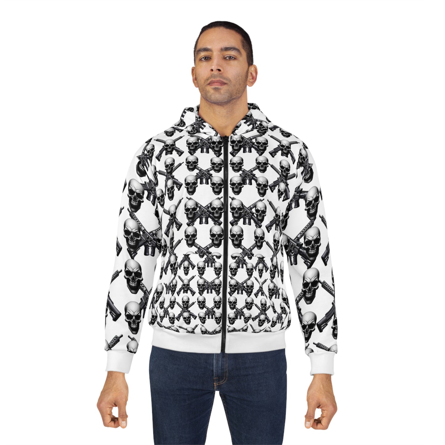 Crossed ARs with Skull Zip Hoodie