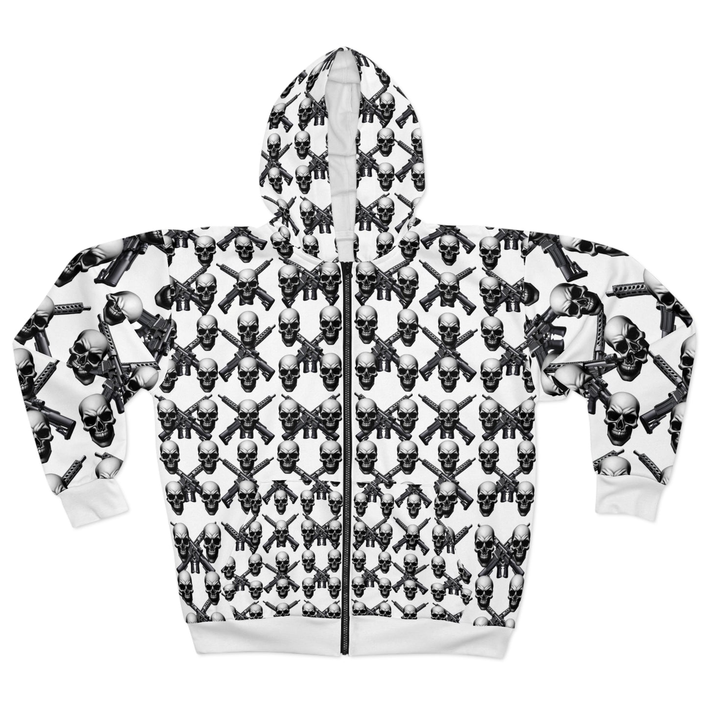 Crossed ARs with Skull Zip Hoodie