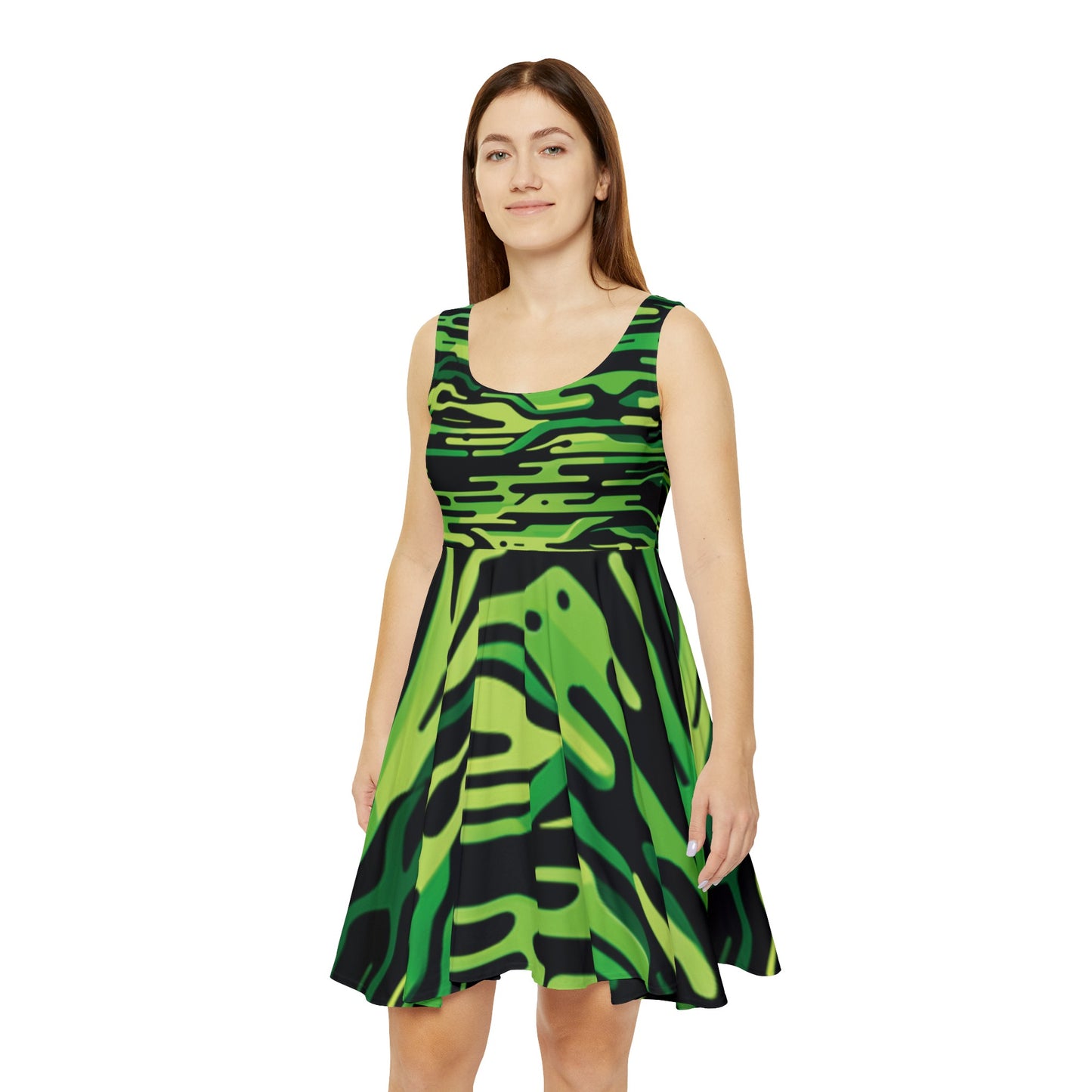 Neon Green Women's Skater Dress