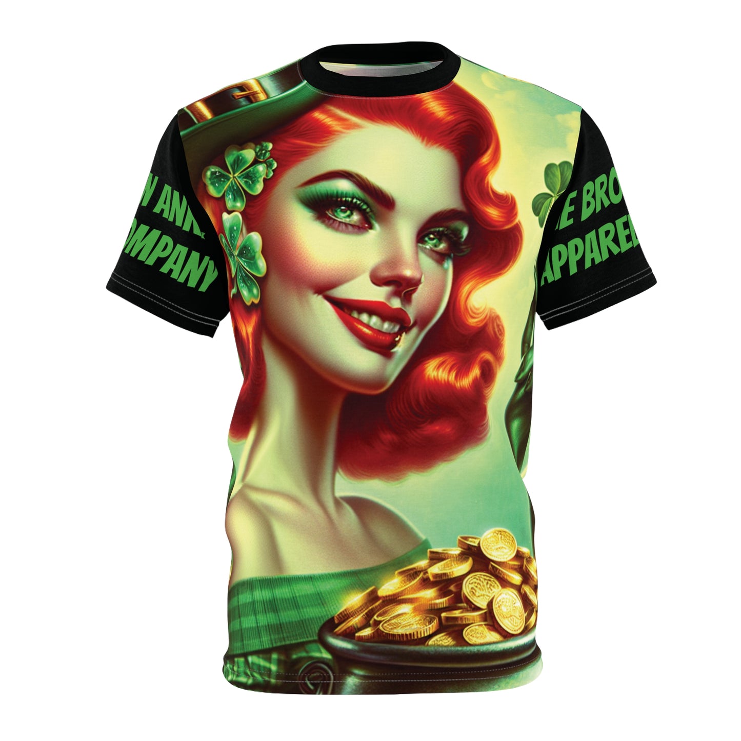 Lucky Redhead Holding Pot of Gold