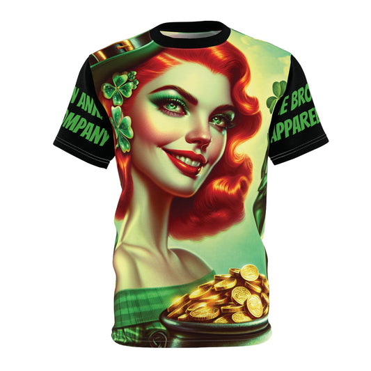 Lucky Redhead Holding Pot of Gold