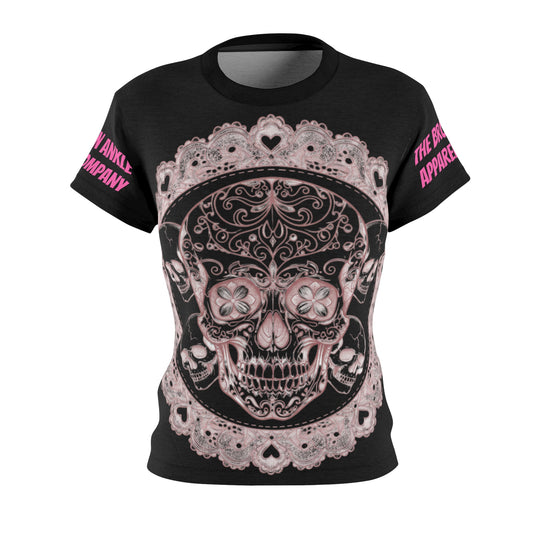 Pink Skull Lace Tee