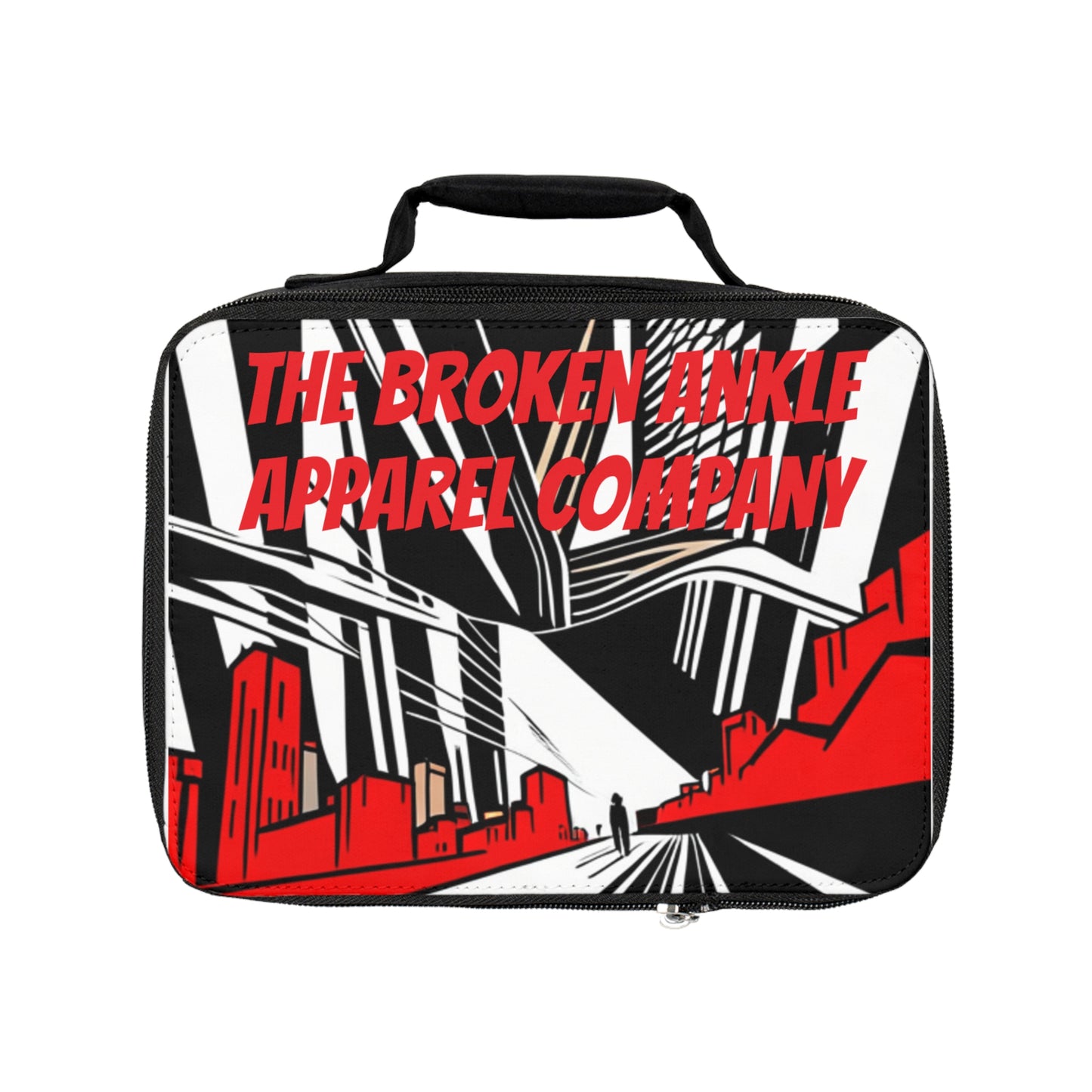 Logo w/Red and Black City Lunch Bag