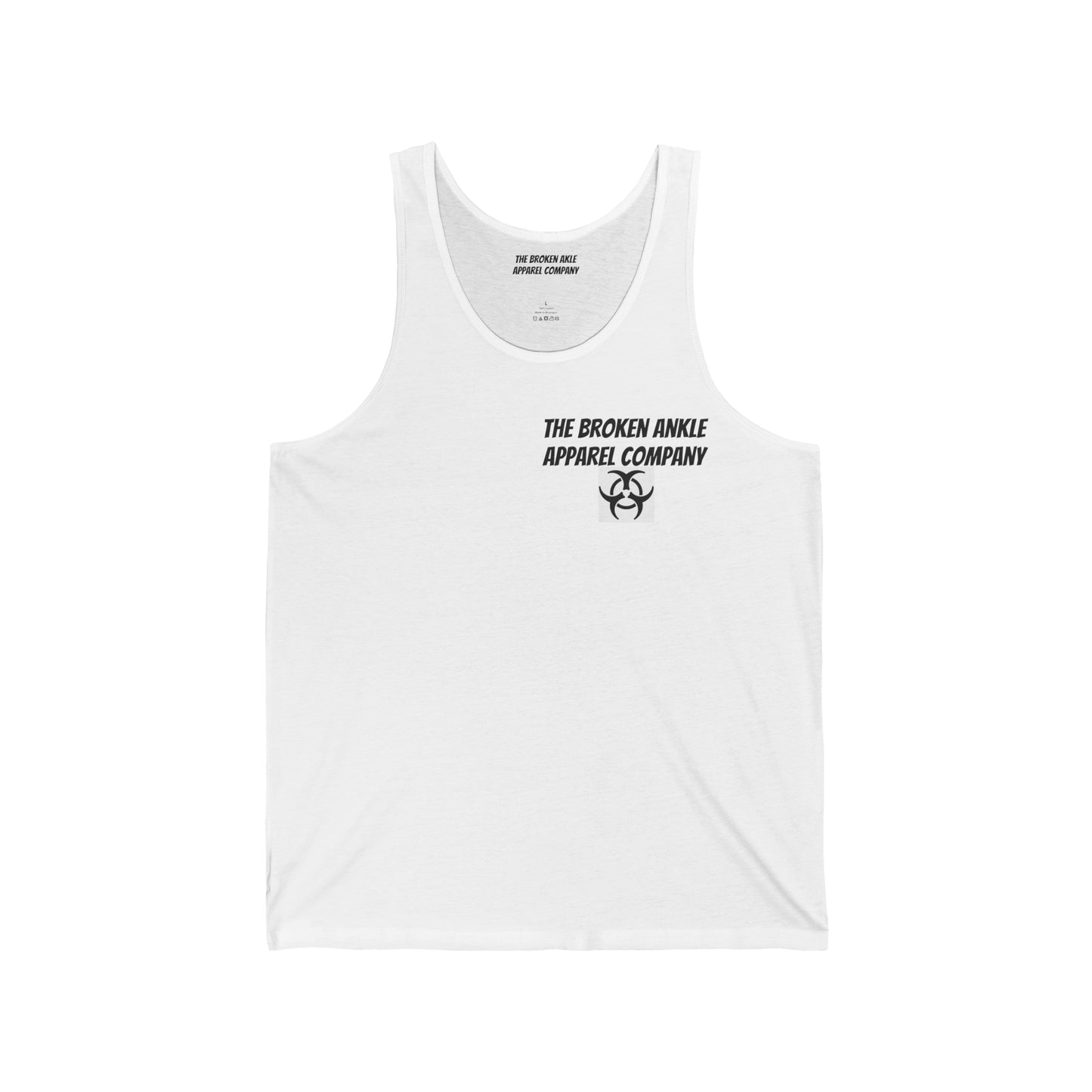 Logo/Slogan White Jersey Tank