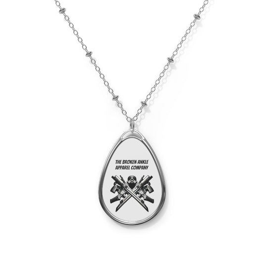 Logo Crossed Guns Necklace