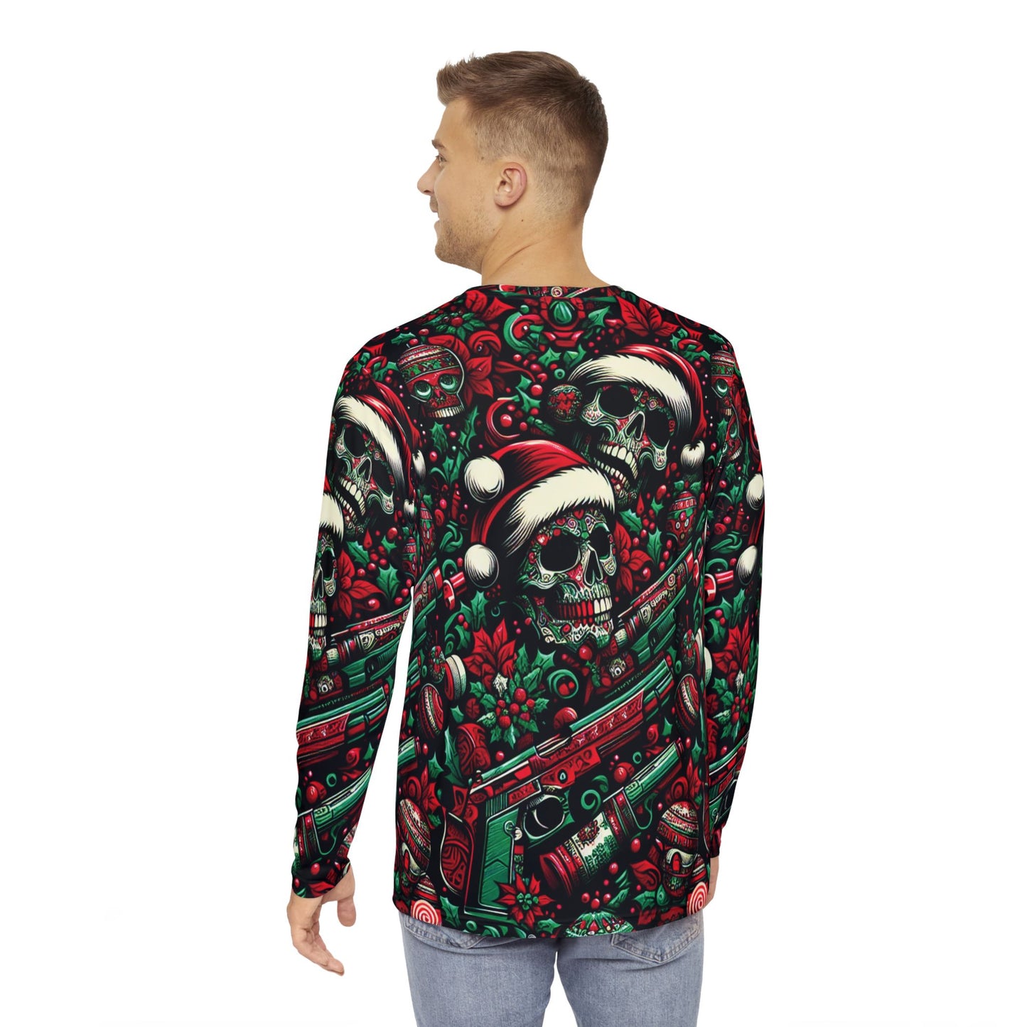 Skull and Guns Christmas Sweater/Long Sleeve Shirt #3