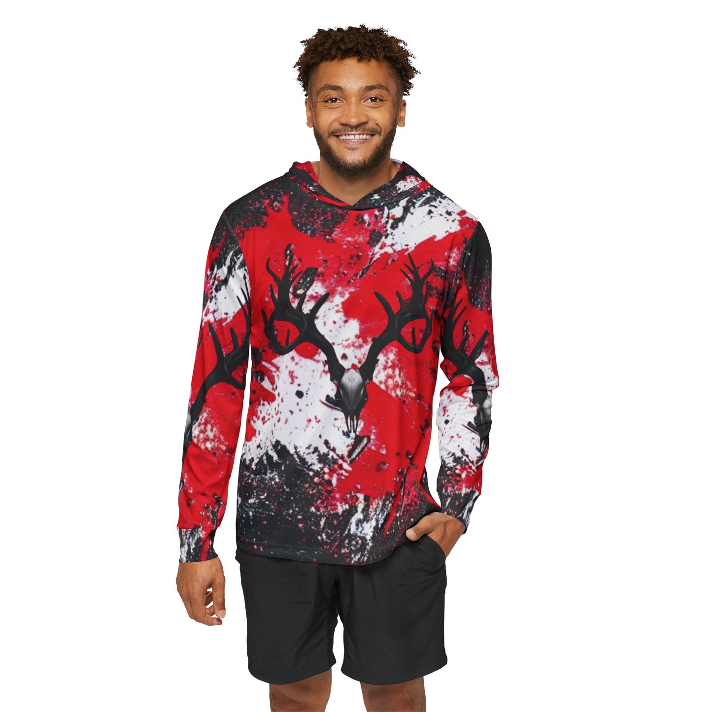 Bloody Deer Skull Sports Warmup Hoodie