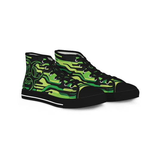 Anti-Bio-Hazard Green Men's High Top Sneakers