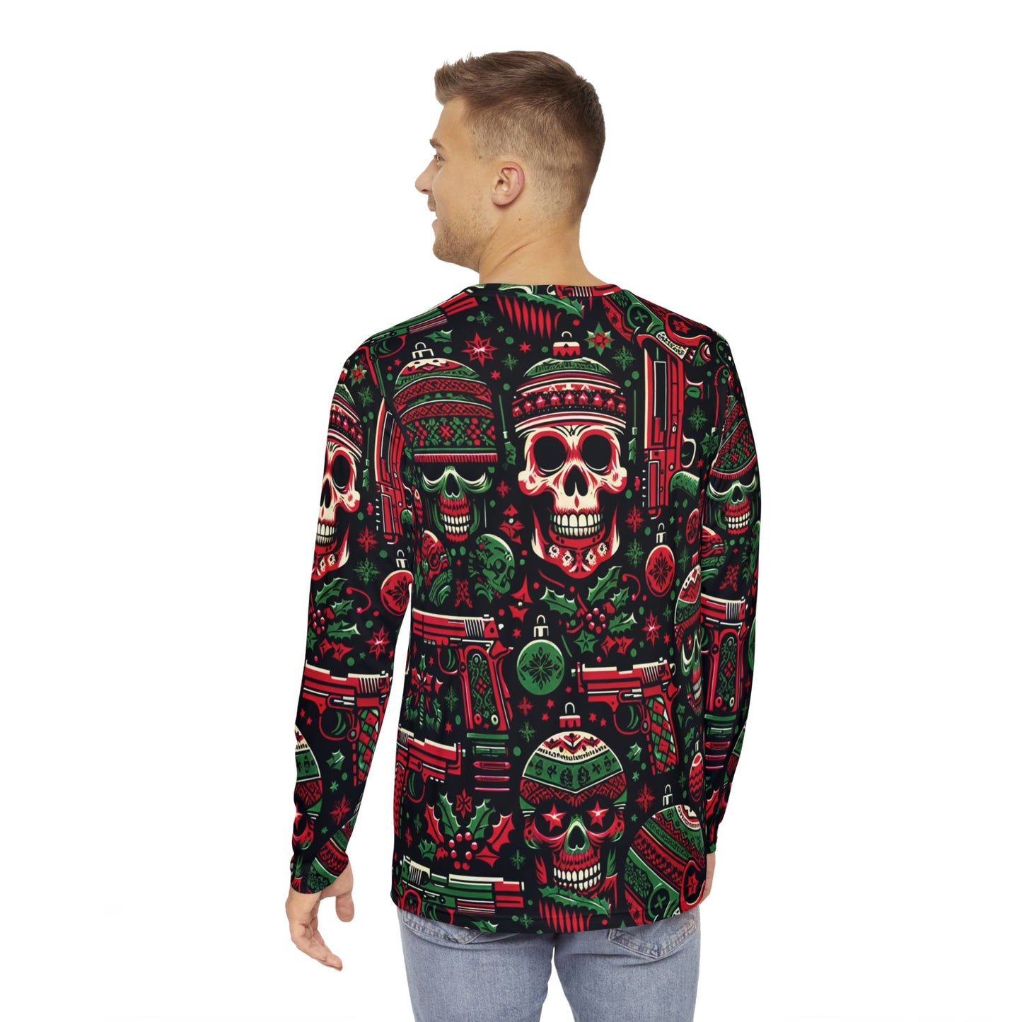 Skulls and Guns Christmas Sweater/Long Sleeve Shirt #4