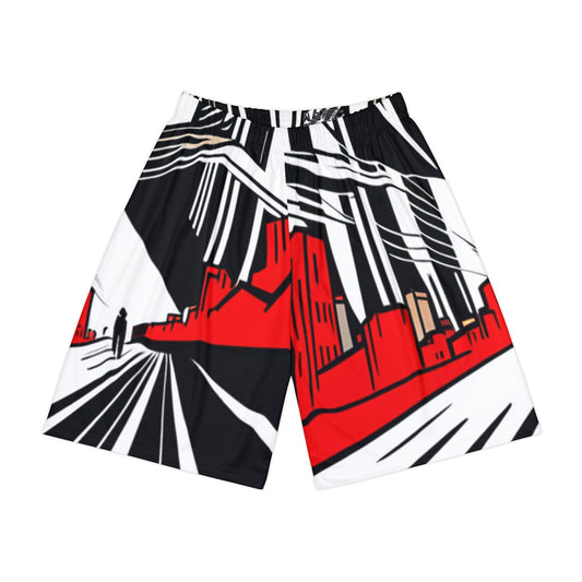 Red and Black City Men’s Sports Shorts