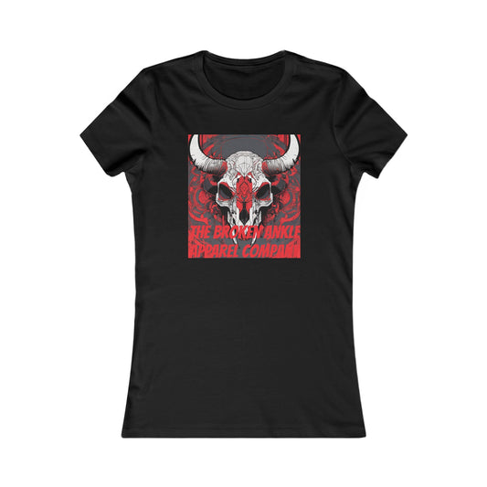 Women's Buffalo Skull w/Rose Tee