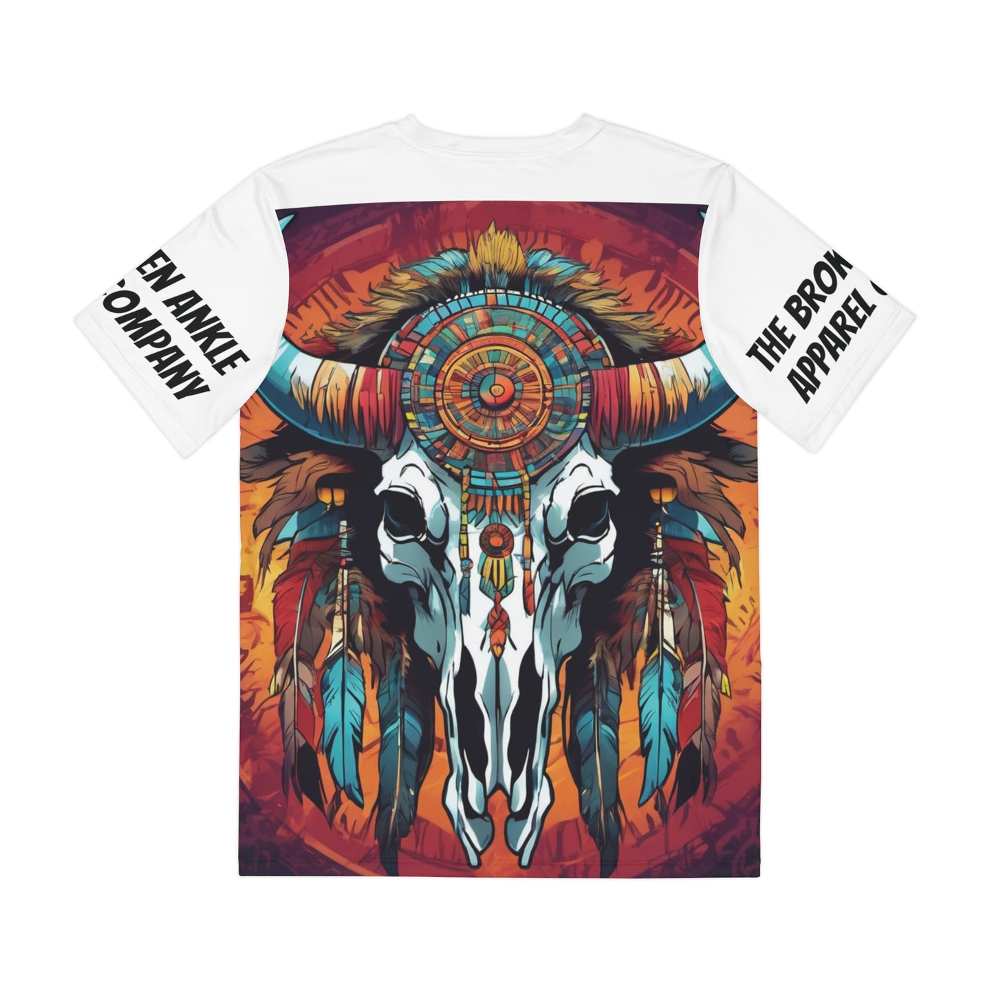 Full Covered Buffalo Skull Men's Polyester Tee