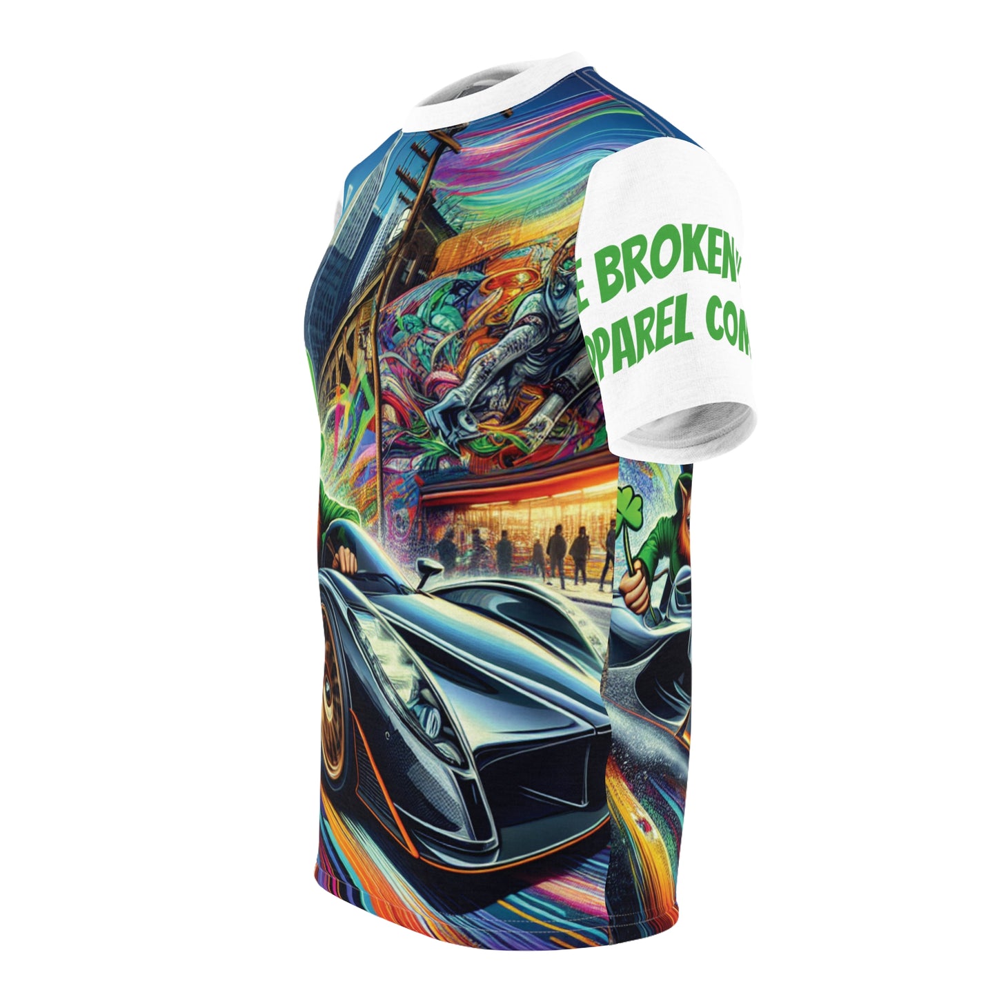 Leprechaun in a Modern Race Car