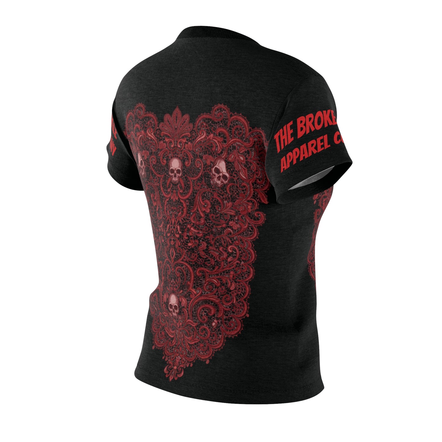Red Skull Lace Heart Tee