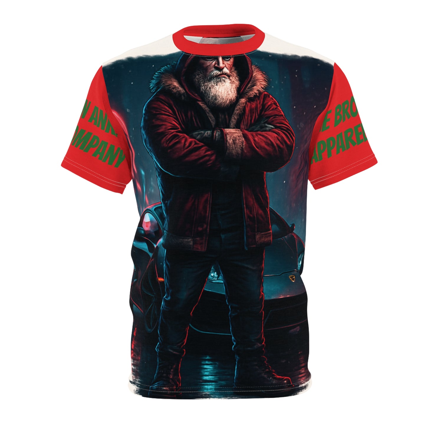 Santa Modern Sports Car Tee — Christmas Collection